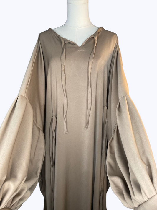 Robe longue ample taupe