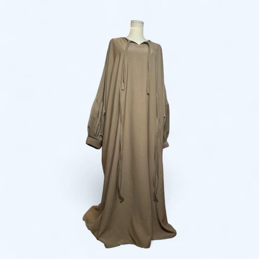 Robe longue ample taupe