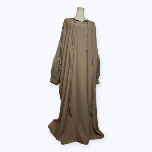 Robe longue ample taupe